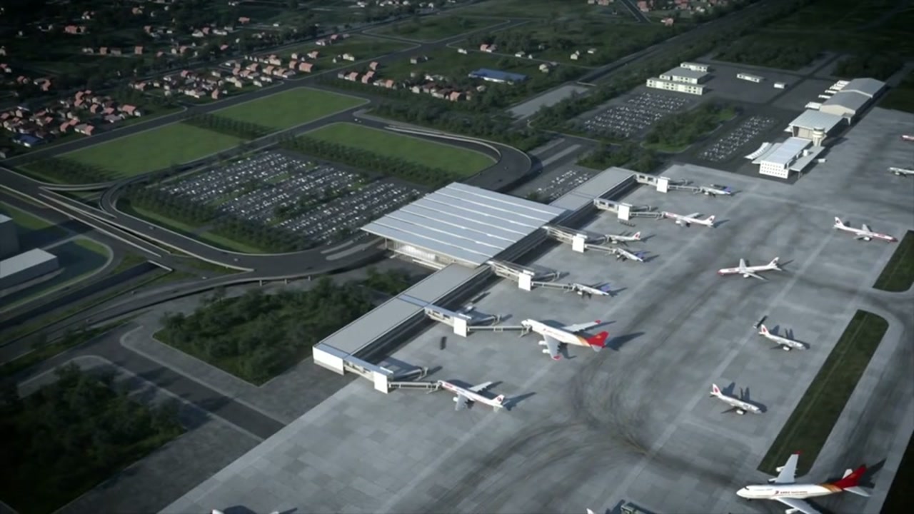 机场项目的建筑三维动画宣传片